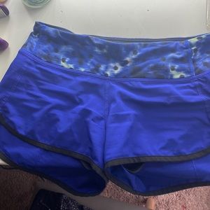 blue lululemon shorts